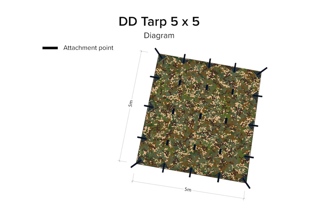 DD Tarp 5x5, Multicam 3