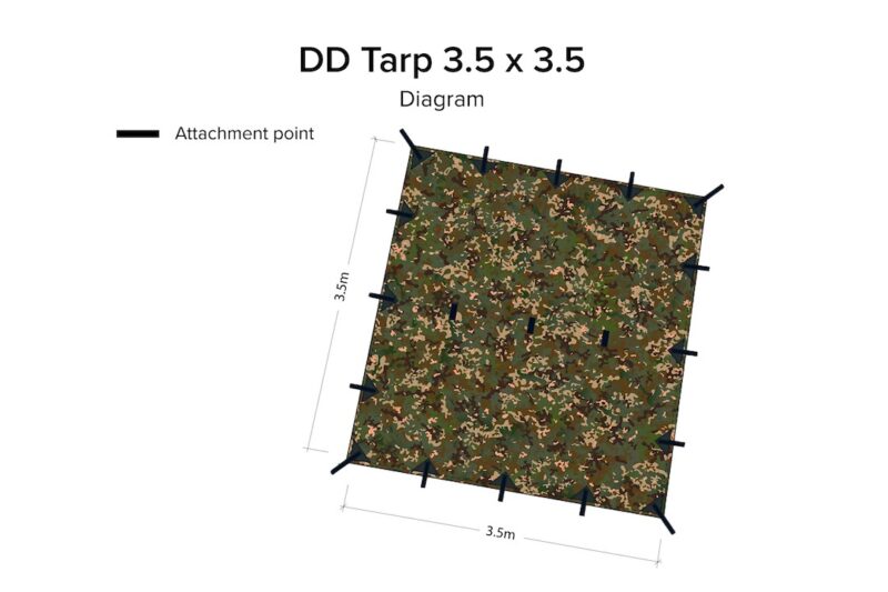 DD Tarp 3.5x3.5, Multicam 4