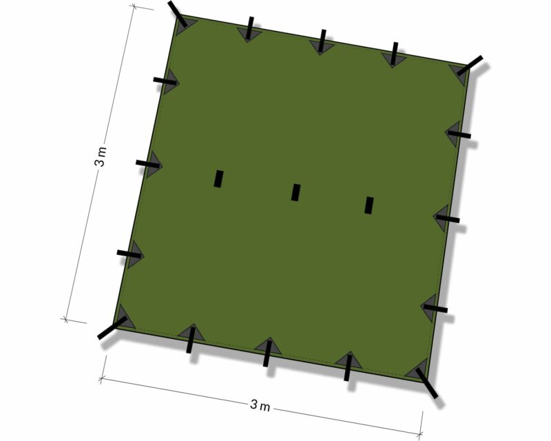 DD Tarp 3x3, Olivgrön 3